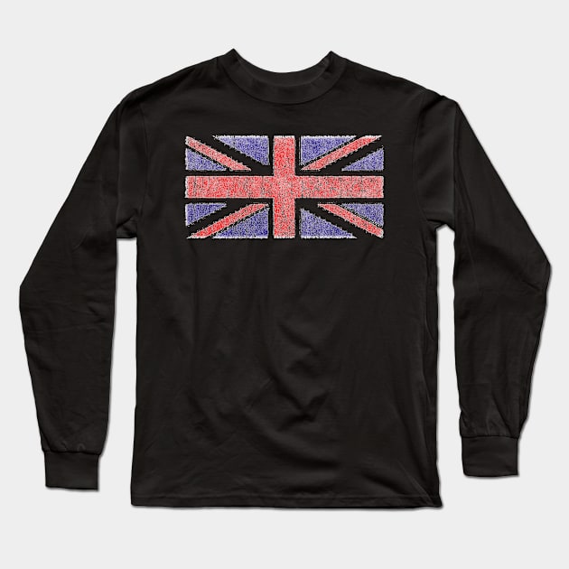 Vintage UK Union Jack Flag Long Sleeve T-Shirt by Flippin' Sweet Gear